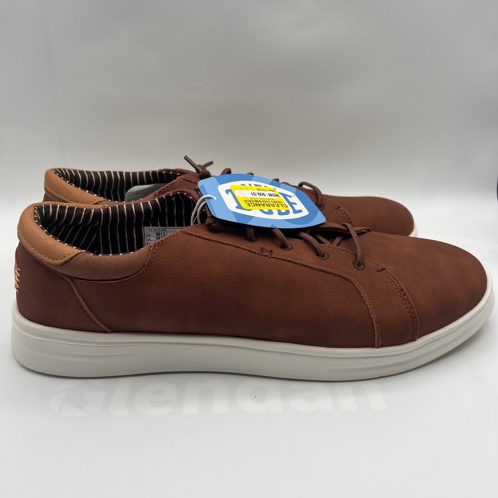 Hey Dude Paul Pro Classic Sneakers Mens 13 Cognac Brown Slip On Light Shoes